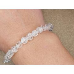 Hegyikristály karkötő roppantott 6 mm