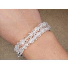 Hegyikristály karkötő roppantott 6 mm