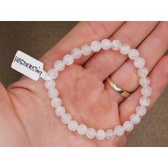 Hegyikristály karkötő roppantott 6 mm