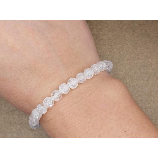 Hegyikristály karkötő roppantott 6 mm