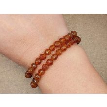 Hesszonit karkötő fazettált 6 mm