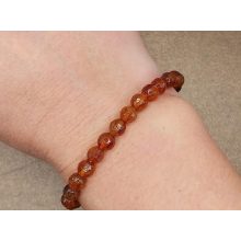 Hesszonit karkötő fazettált 6 mm