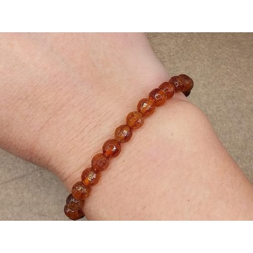 Hesszonit karkötő fazettált 6 mm