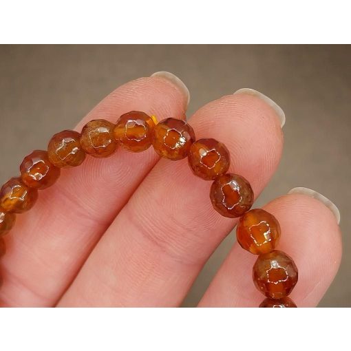 Hesszonit karkötő fazettált 6 mm