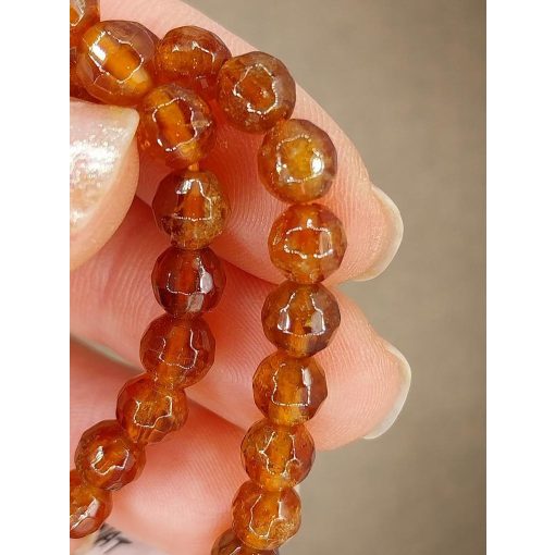 Hesszonit karkötő fazettált 6 mm