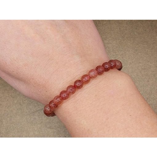 Hilutit karkötő 6 mm Hematitos kvarc