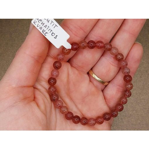 Hilutit karkötő 6 mm Hematitos kvarc