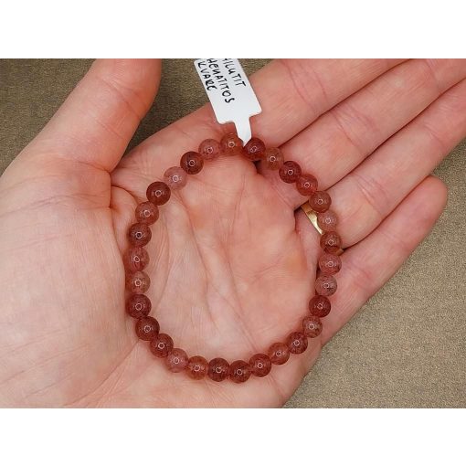 Hilutit karkötő 6 mm Hematitos kvarc