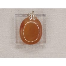 Karneol medál lapos