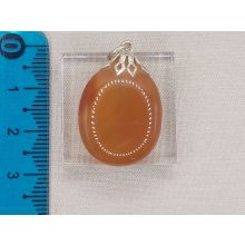 Karneol medál lapos