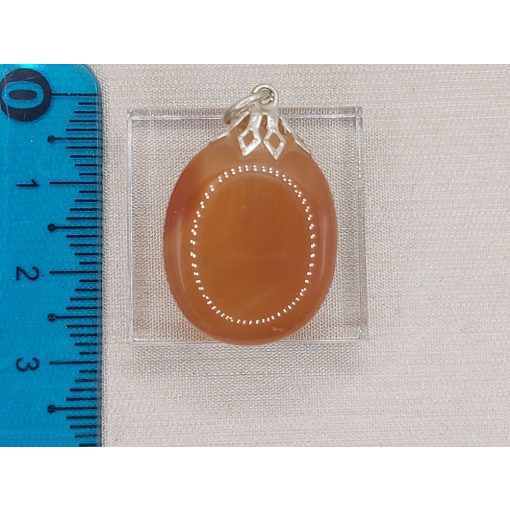 Karneol medál lapos
