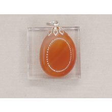 Karneol medál lapos