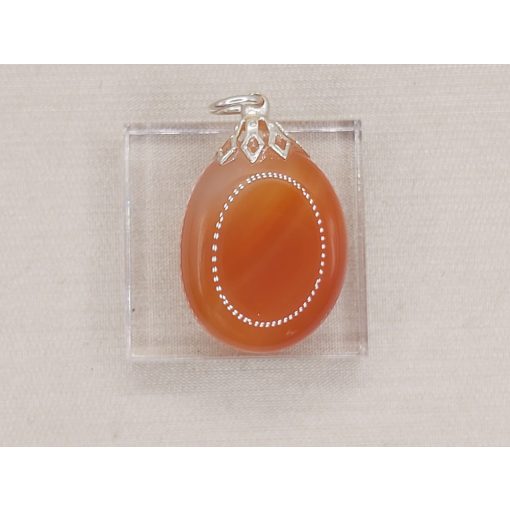 Karneol medál lapos