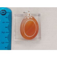 Karneol medál lapos