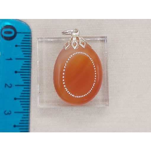 Karneol medál lapos