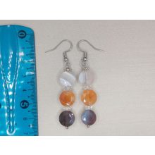 Karneol formadíszített fülbevaló