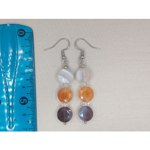 Karneol formadíszített fülbevaló