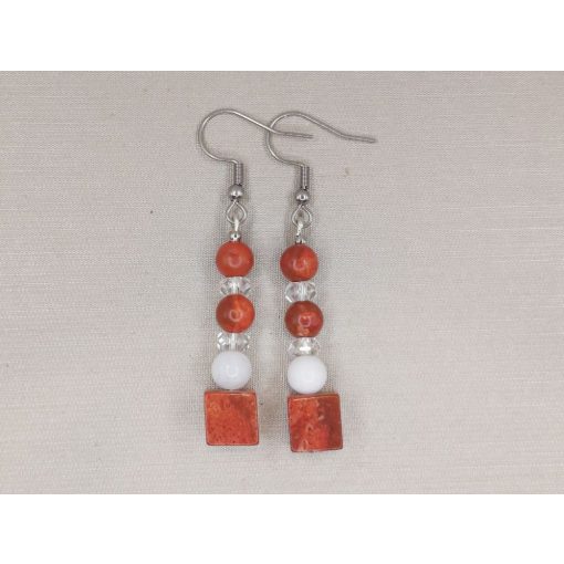 Korall formadíszített füli