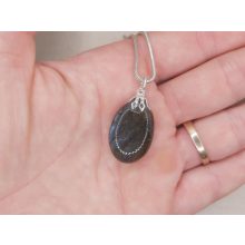 Labradorit medál lapos 