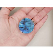 Labradorit marokkő nagy  fél gömb