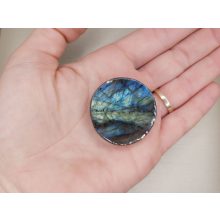 Labradorit marokkő nagy  fél gömb