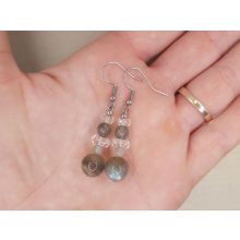 Labradorit formadíszített füli