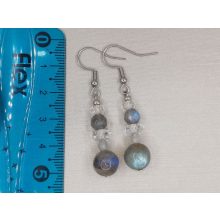 Labradorit formadíszített füli