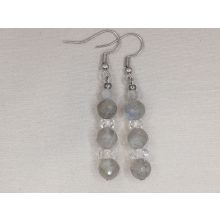 Labradorit formadíszített füli