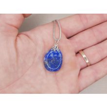 Lápisz lazurit medál lapos