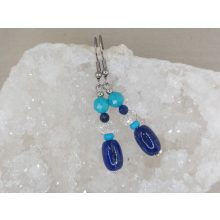 Lápisz lazurit formadíszített füli