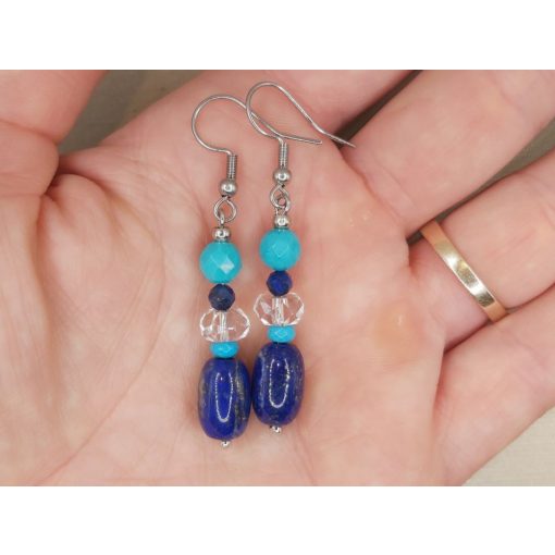 Lápisz lazurit formadíszített füli