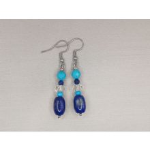 Lápisz lazurit formadíszített füli