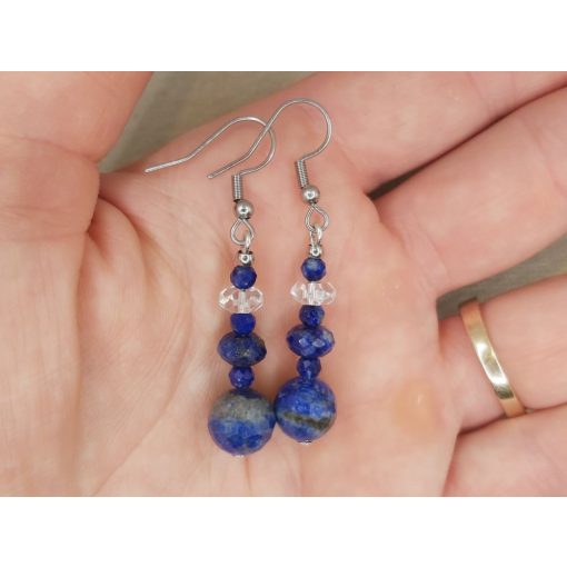 Lápisz lazurit formadíszített füli