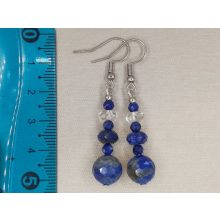 Lápisz lazurit formadíszített füli