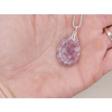 Lepidolit medál lapos 