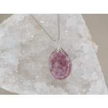Lepidolit medál lapos 