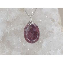 Lepidolit medál lapos 