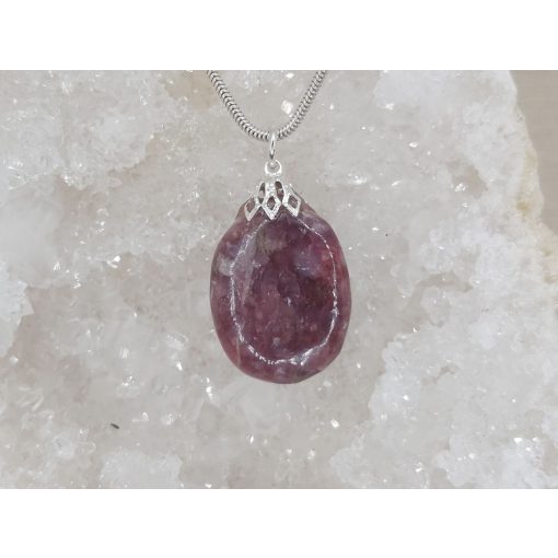 Lepidolit medál lapos 