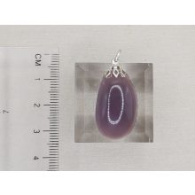 Lila kalcedon medál kaboson