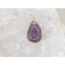 Lila kalcedon medál kaboson