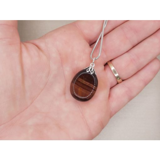 Macskaszem medál lapos