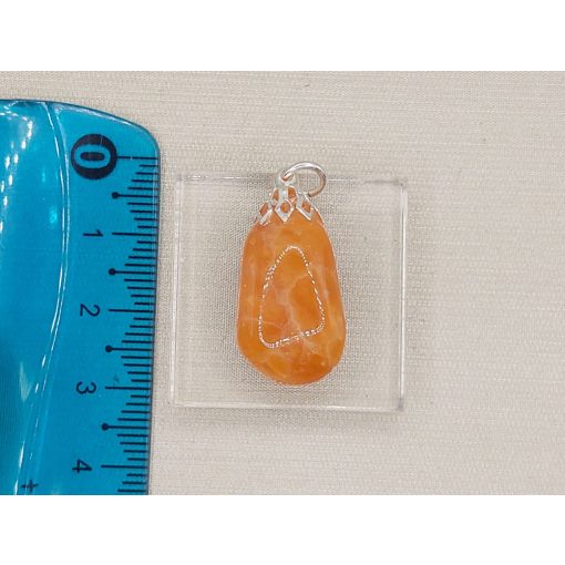 Narancs kalcit medál