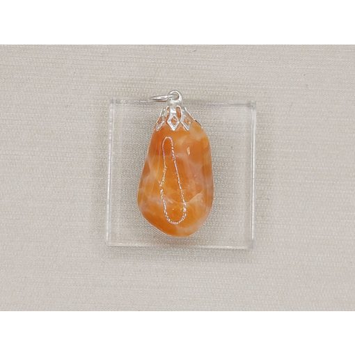 Narancs kalcit medál