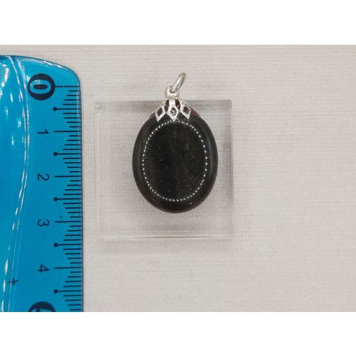 Obszidián medál lapos
