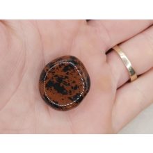 Mahagóni Obszidián marokkő lapos 