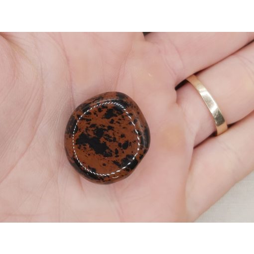 Mahagóni Obszidián marokkő lapos 