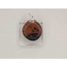 Mahagóni Obszidián medál lapos
