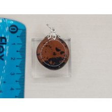 Mahagóni Obszidián medál lapos