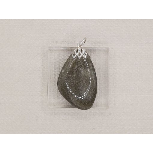 Mahagóni Obszidián medál lapos