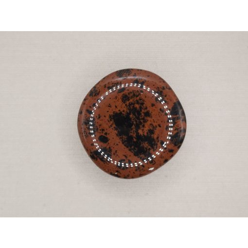 Mahagóni Obszidián marokkő lapos nagy